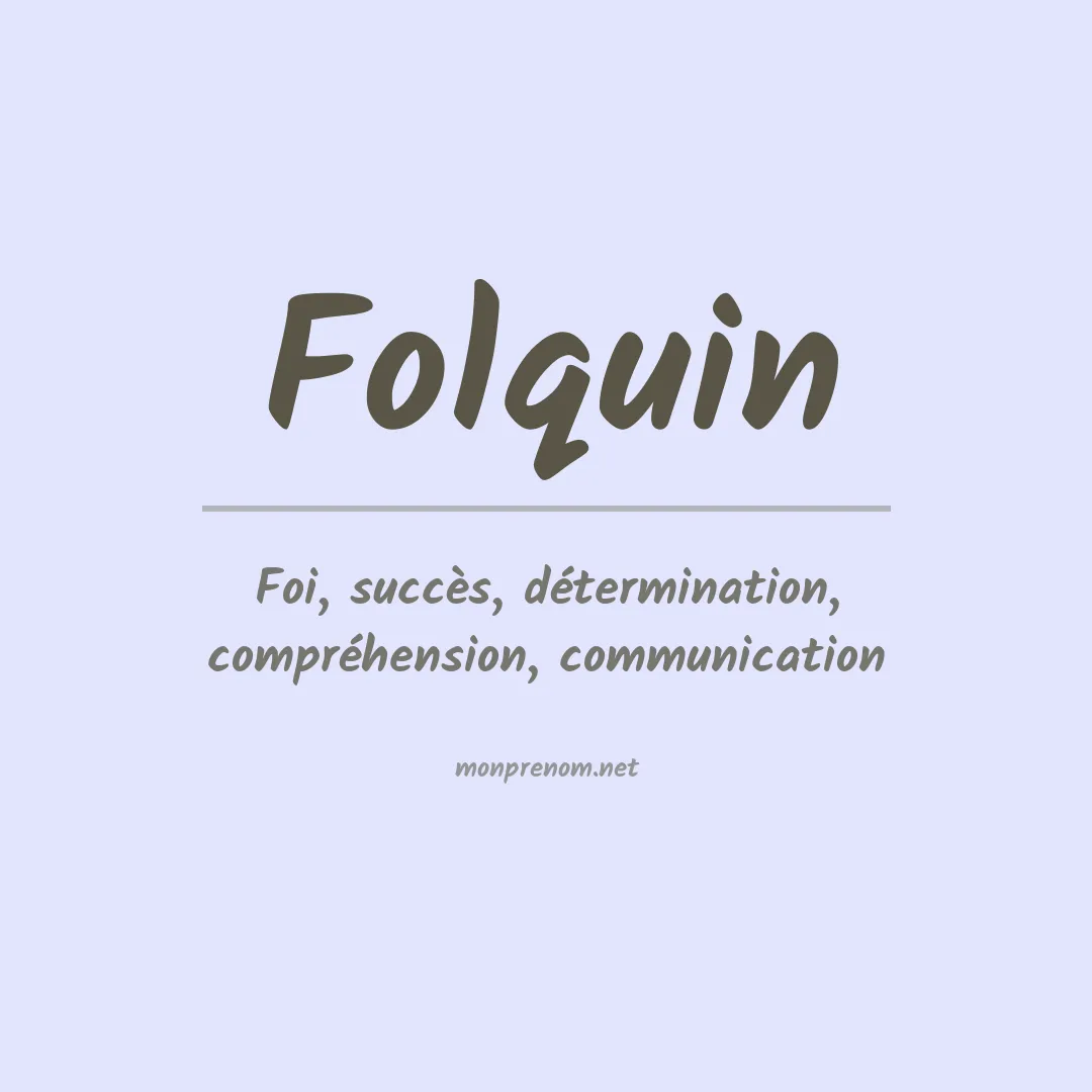 Prénom Folquin
