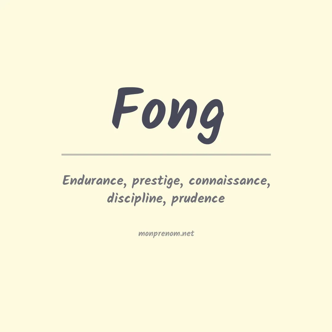 Prénom Fong
