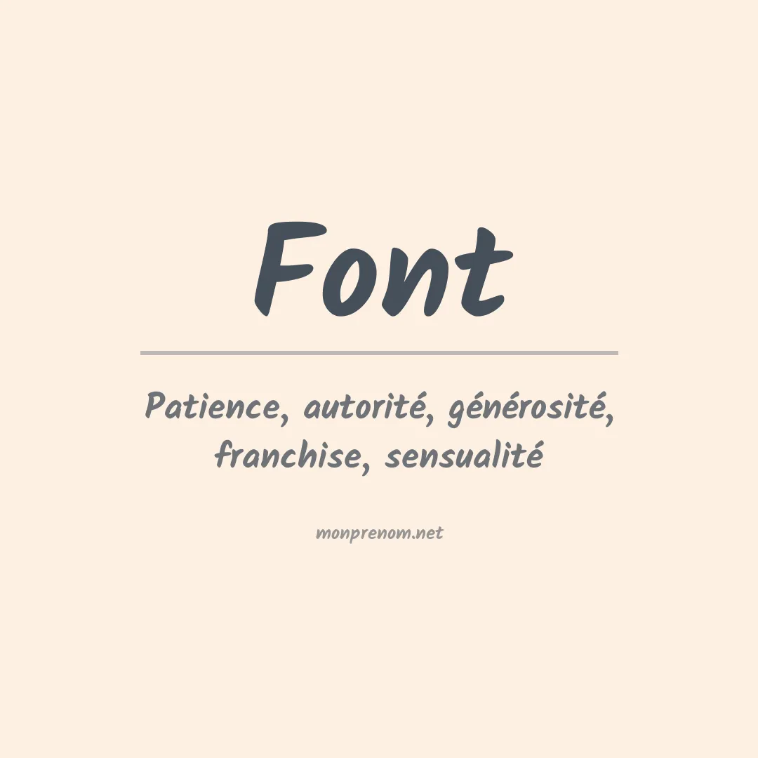 Prénom Font