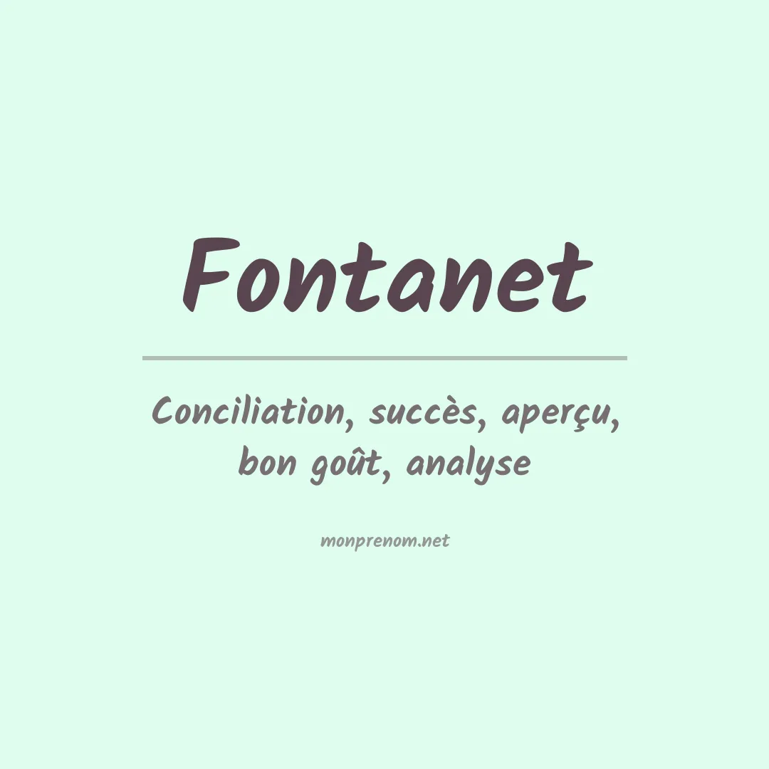 Prénom Fontanet