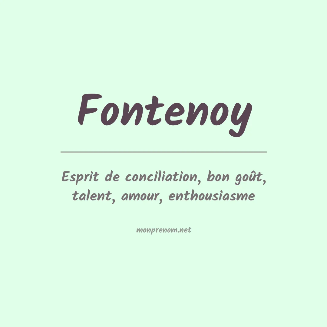 Prénom Fontenoy