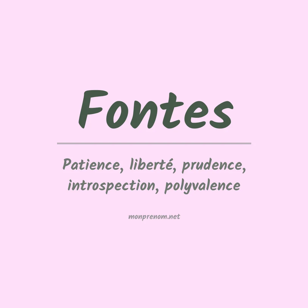 Prénom Fontes