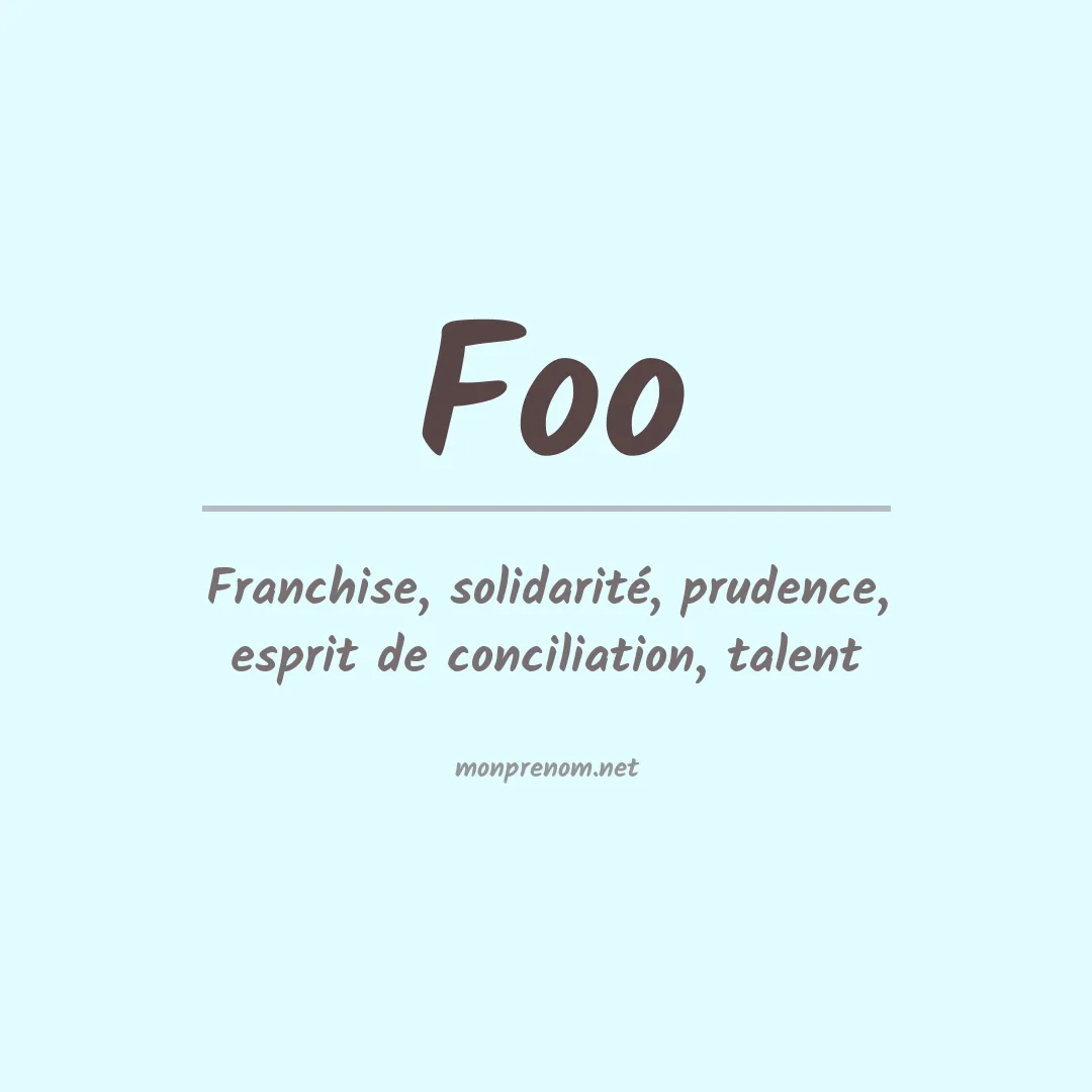 Prénom Foo