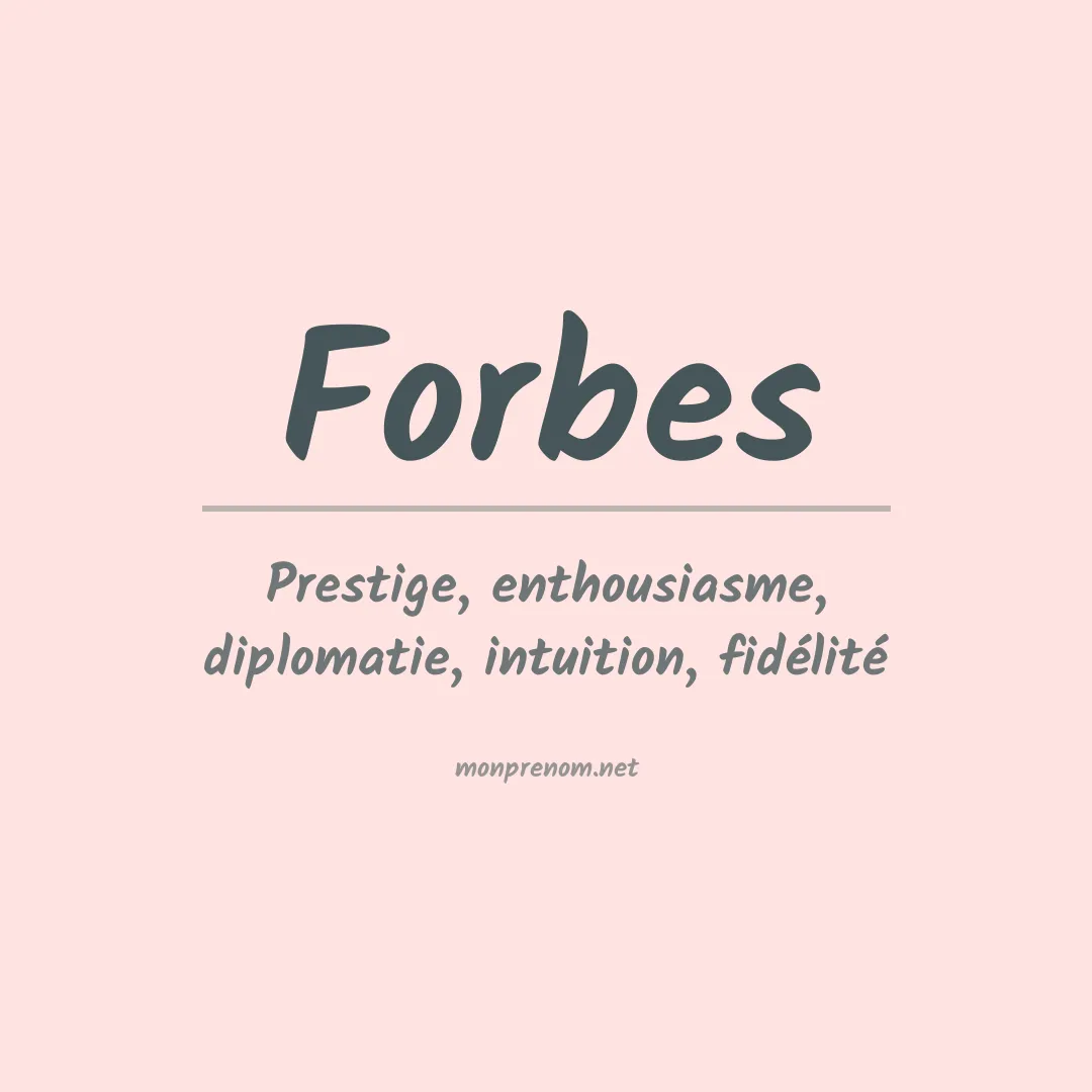Prénom Forbes