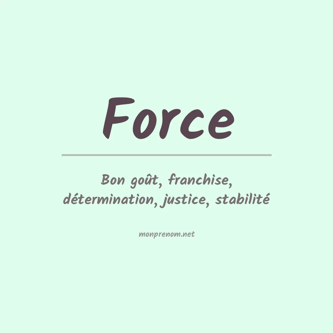 Prénom Force