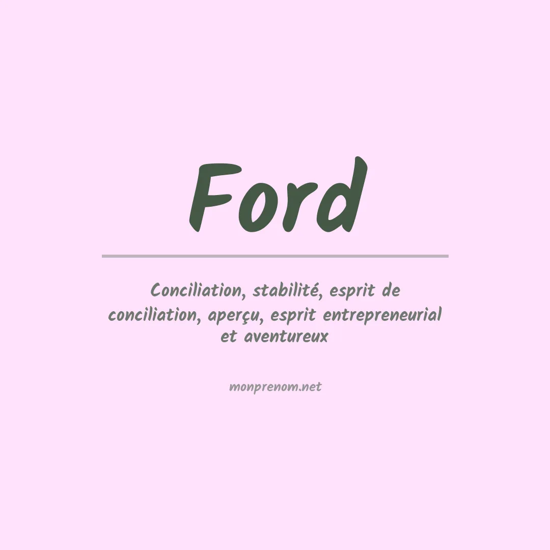 Prénom Ford