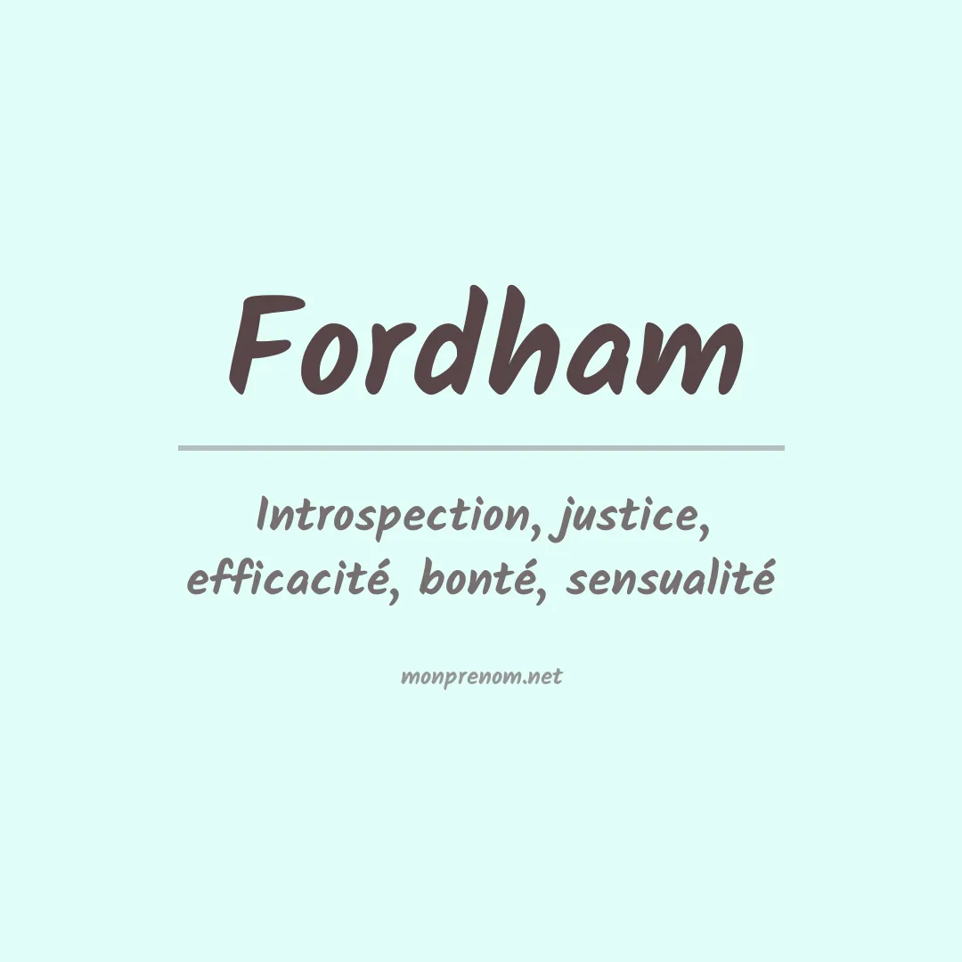 Prénom Fordham