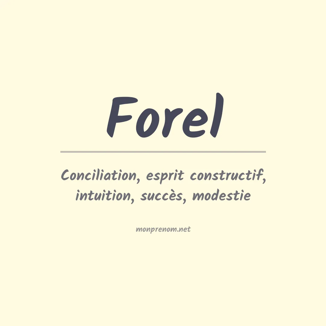 Prénom Forel