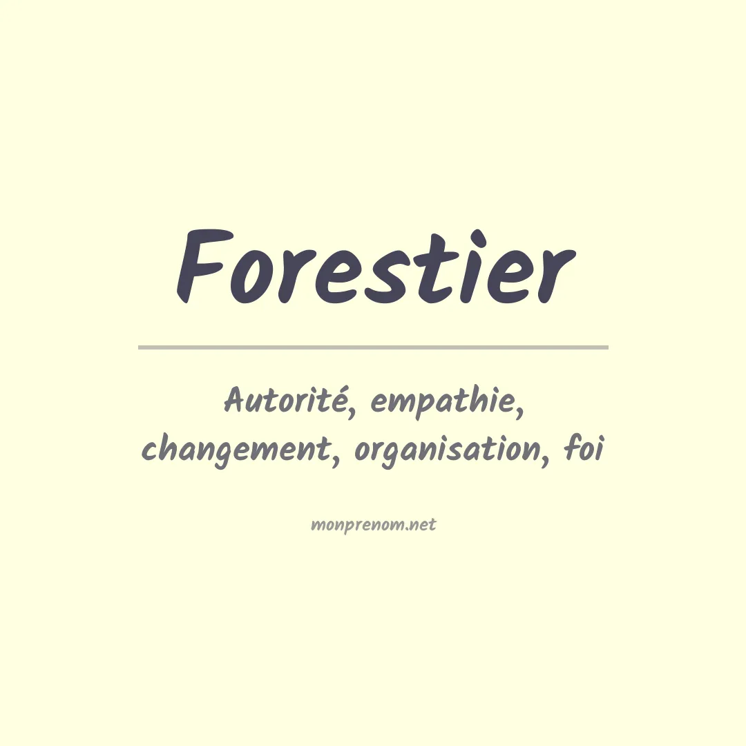 Prénom Forestier