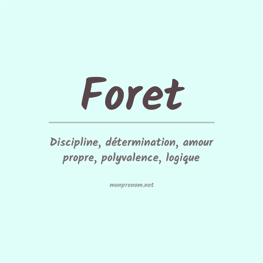 Prénom Foret