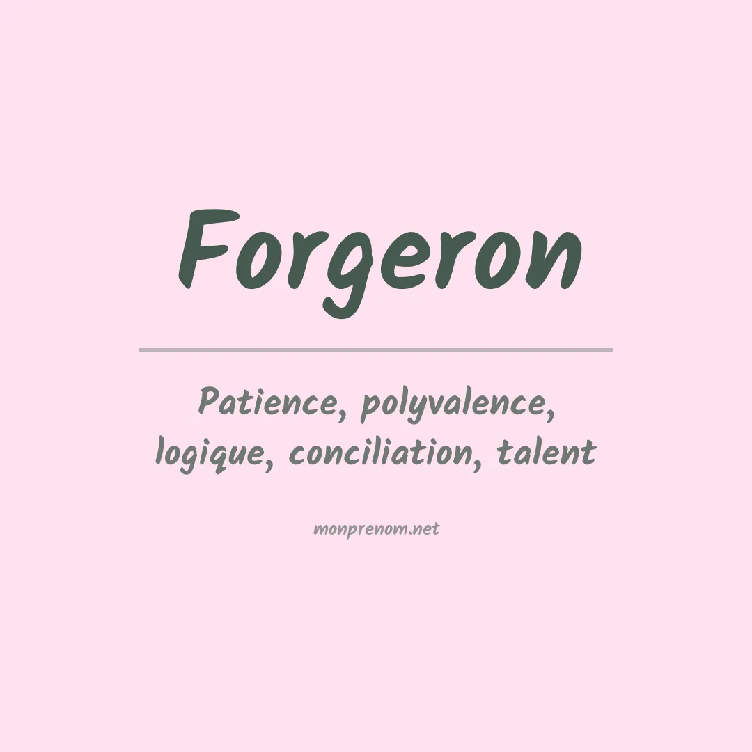 Signification du prénom Forgeron