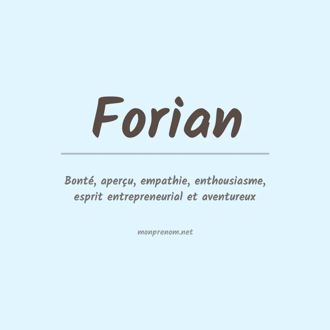 Prénom Forian