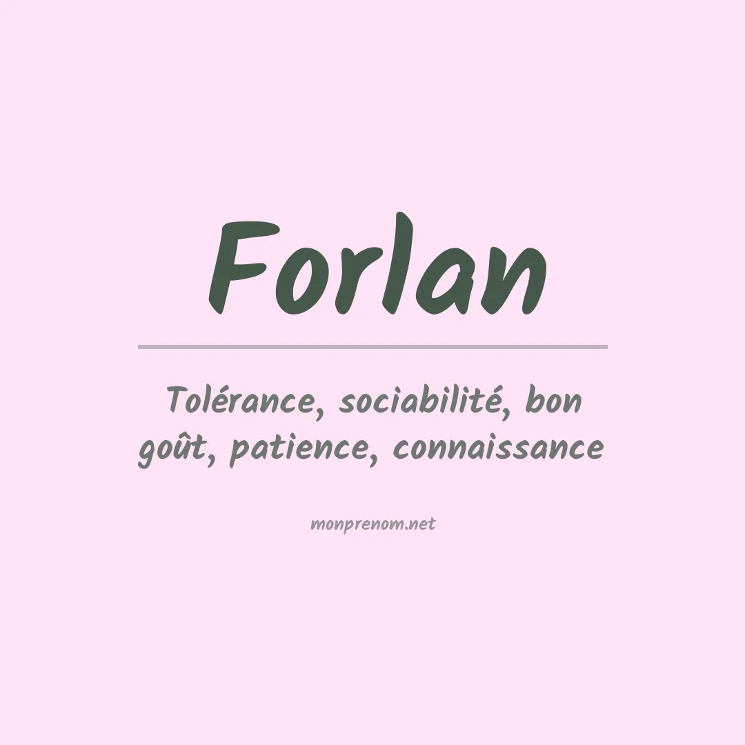 Signification du prénom Forlan