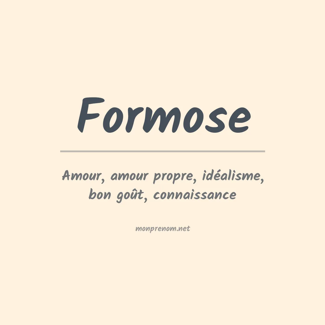 Signification du prénom Formose