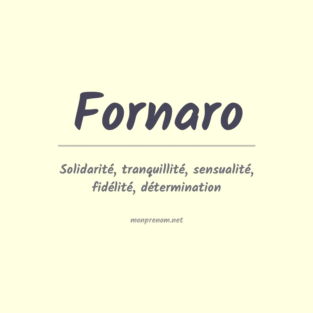 Prénom Fornaro