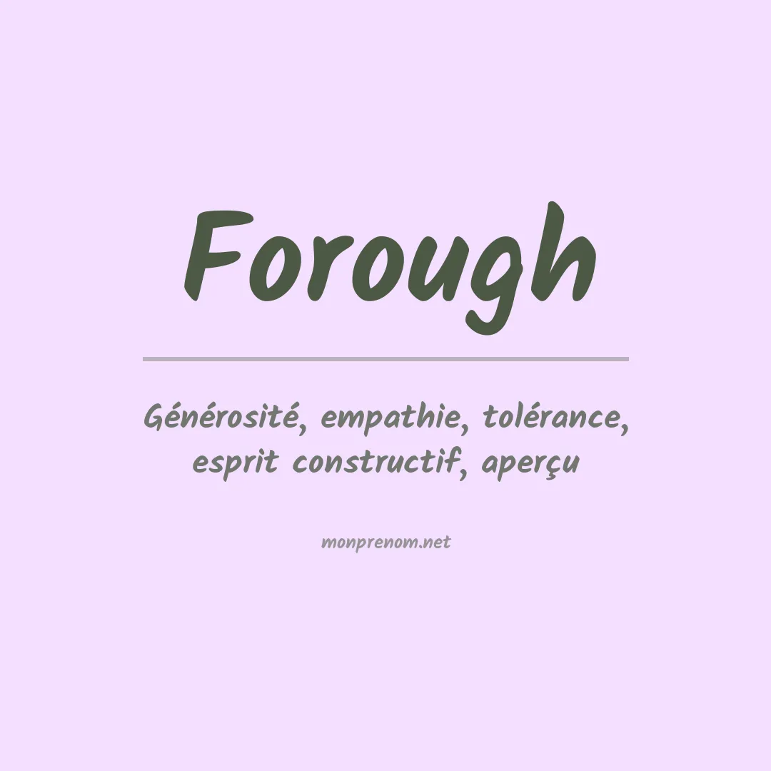 Prénom Forough
