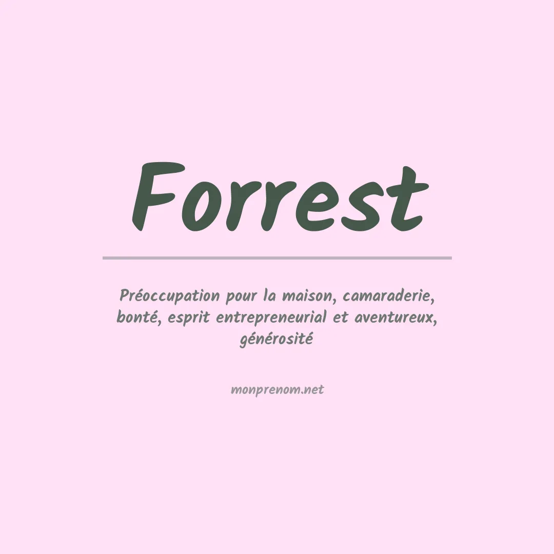 Prénom Forrest
