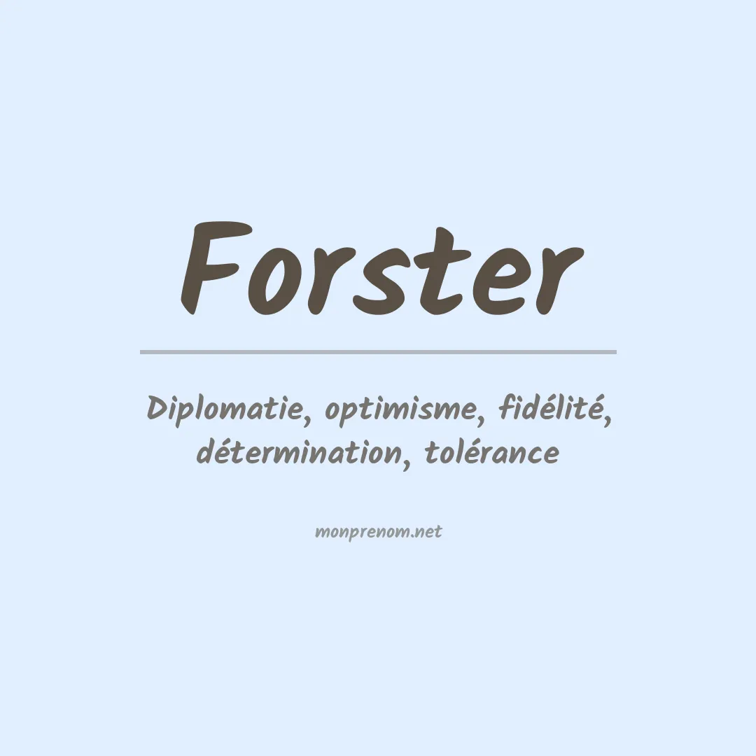 Prénom Forster