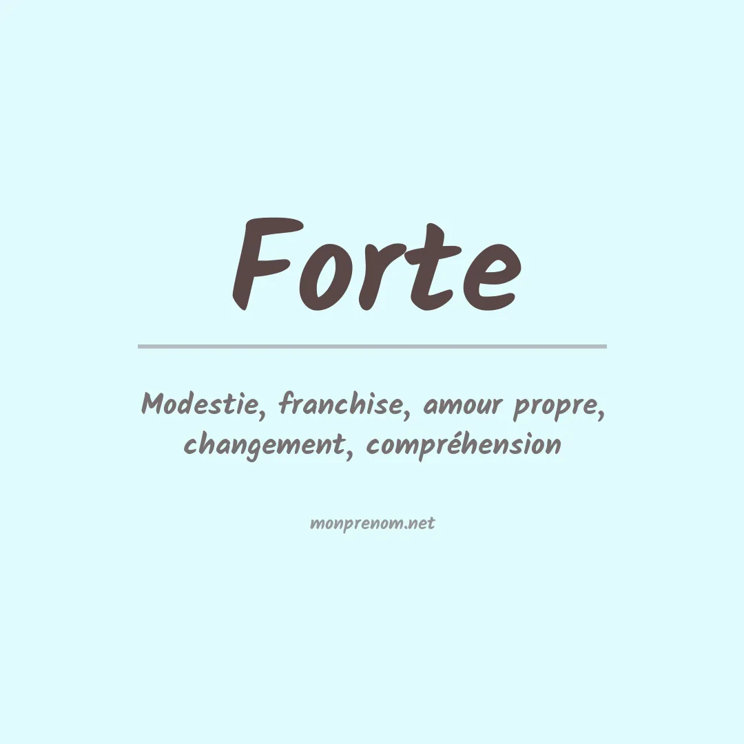 Prénom Forte