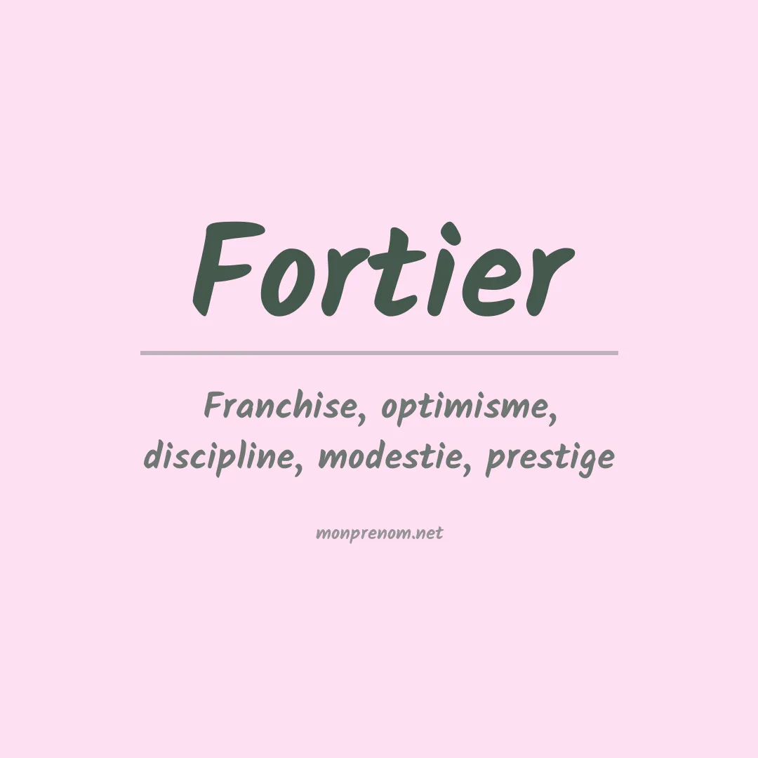 Prénom Fortier