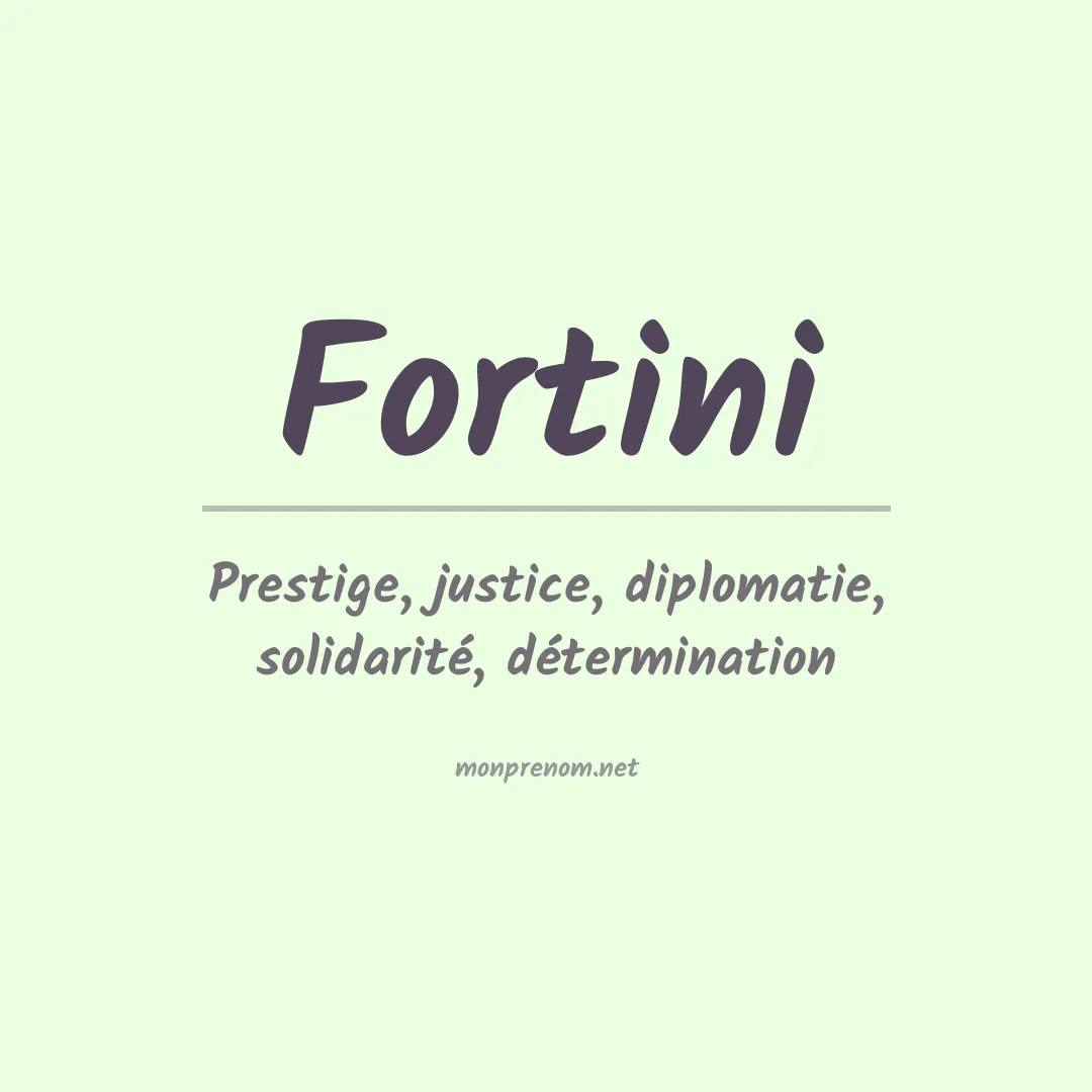 Prénom Fortini