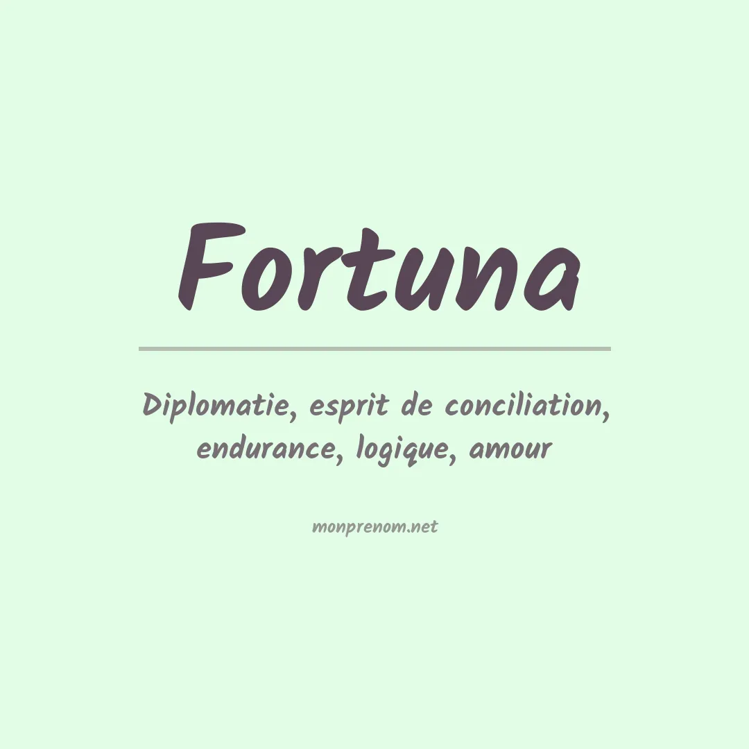 Prénom Fortuna