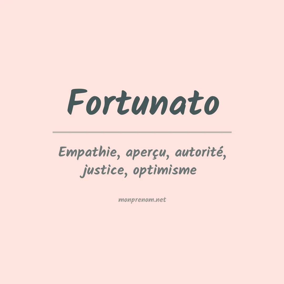 Prénom Fortunato