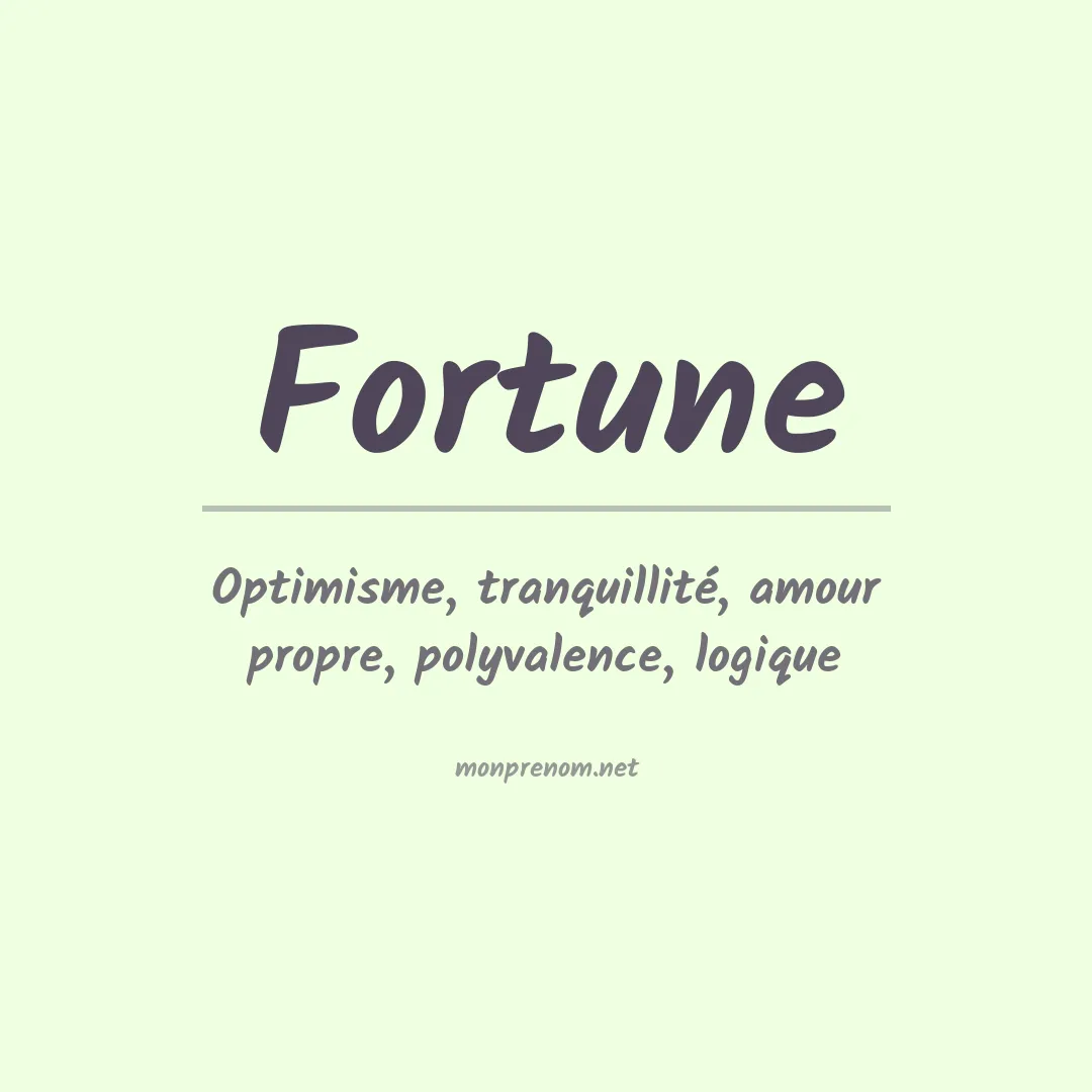 Prénom Fortune