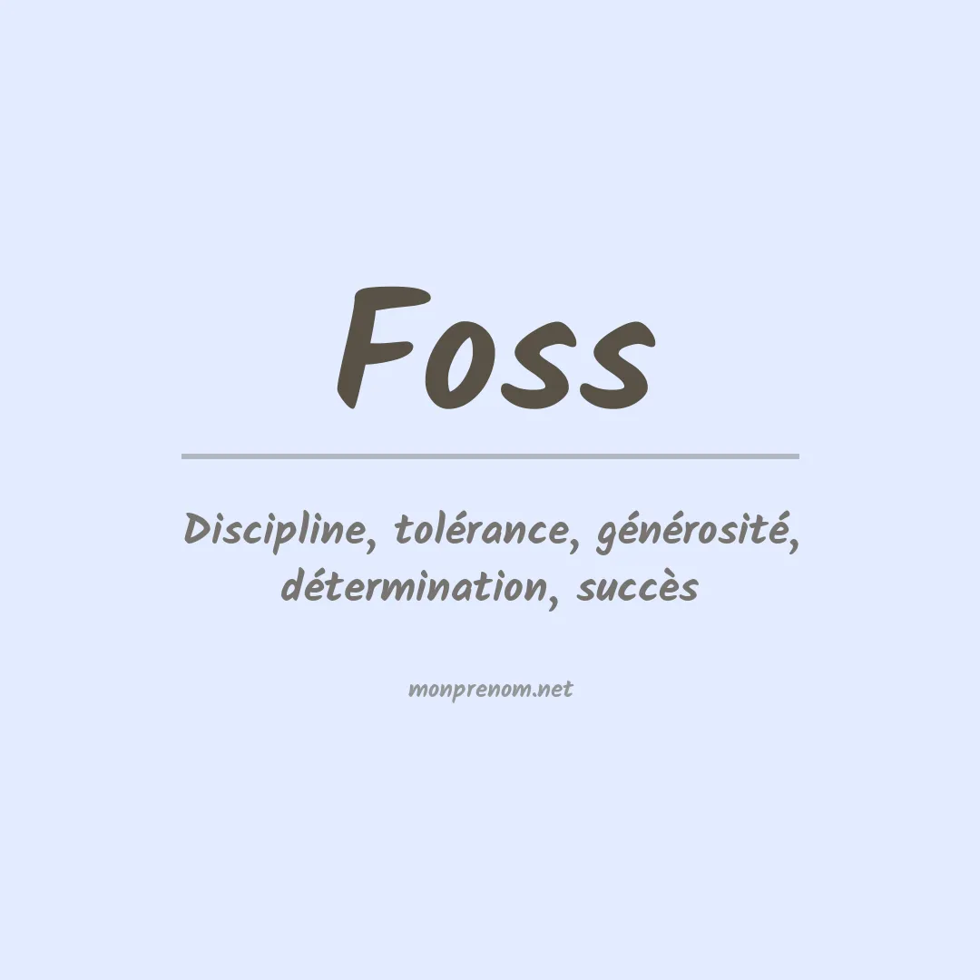 Prénom Foss