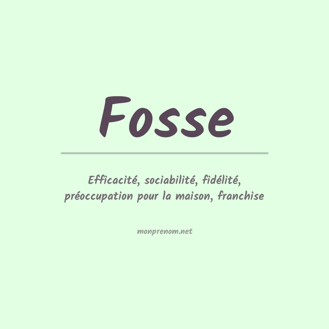 Prénom Fosse