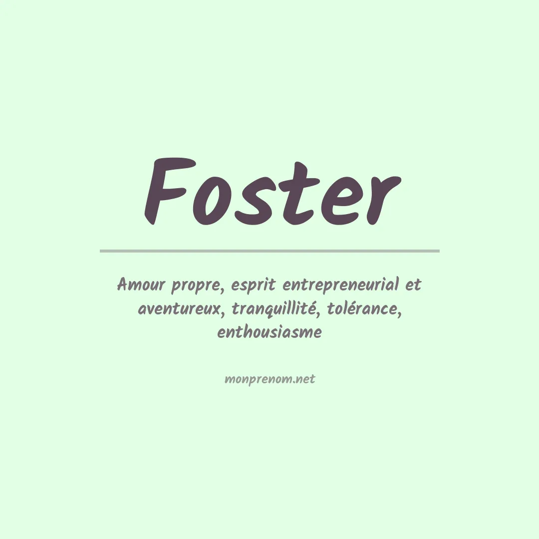 Prénom Foster