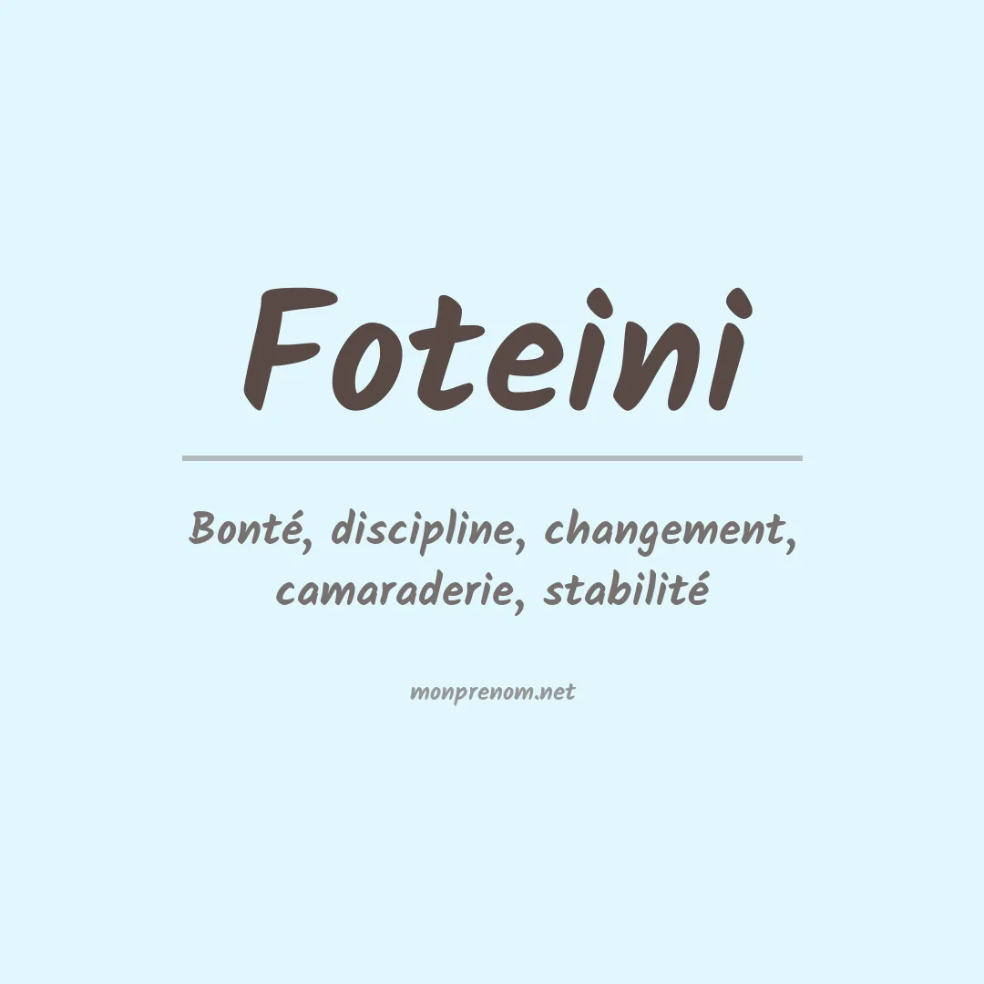 Signification du prénom Foteini
