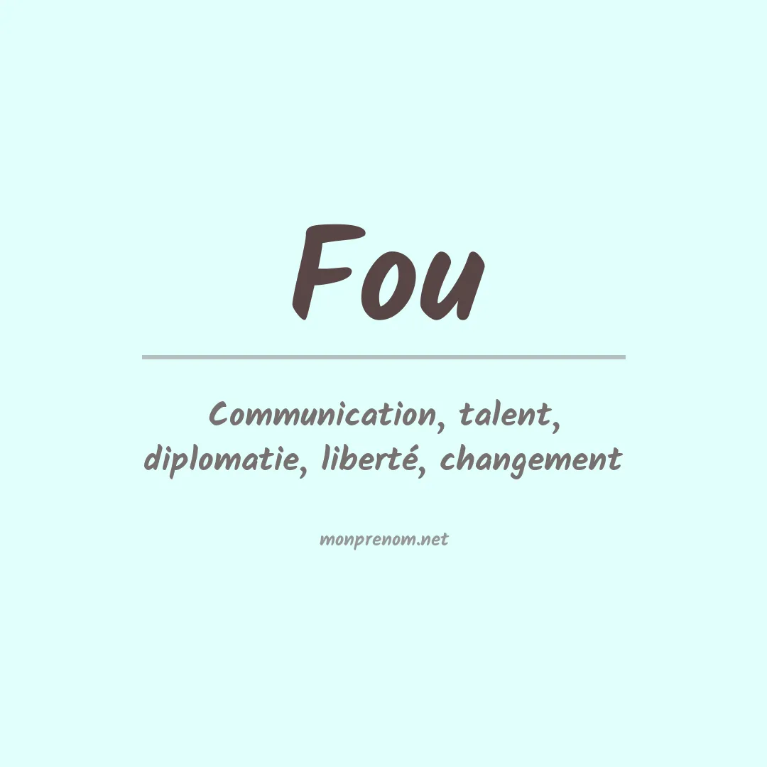 Signification du prénom Fou