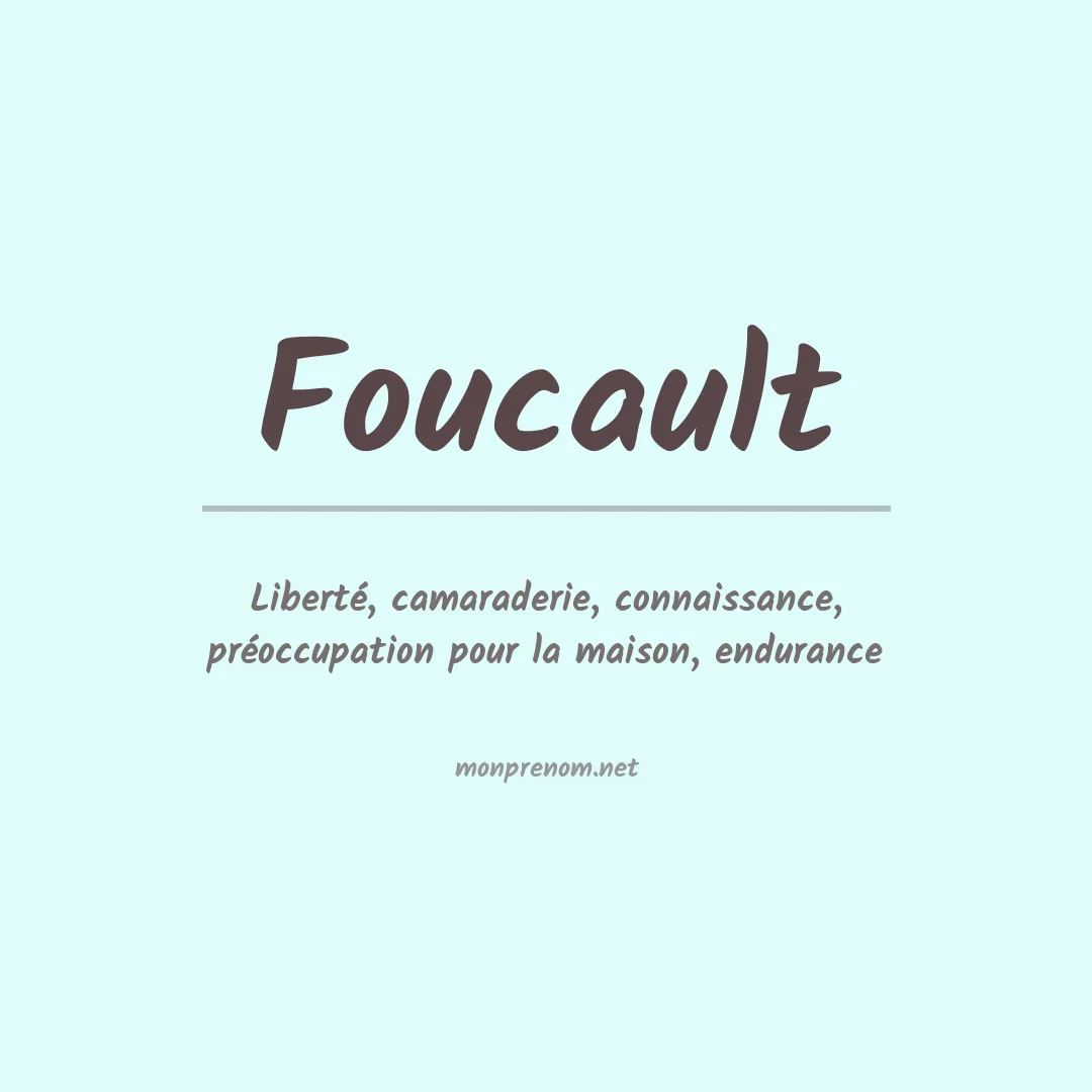 Prénom Foucault