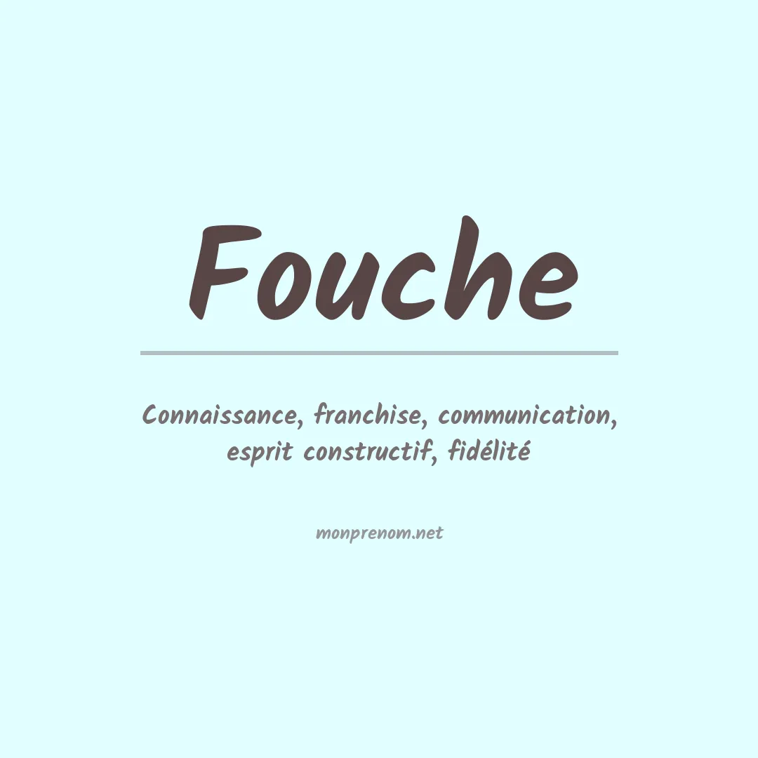 Prénom Fouche