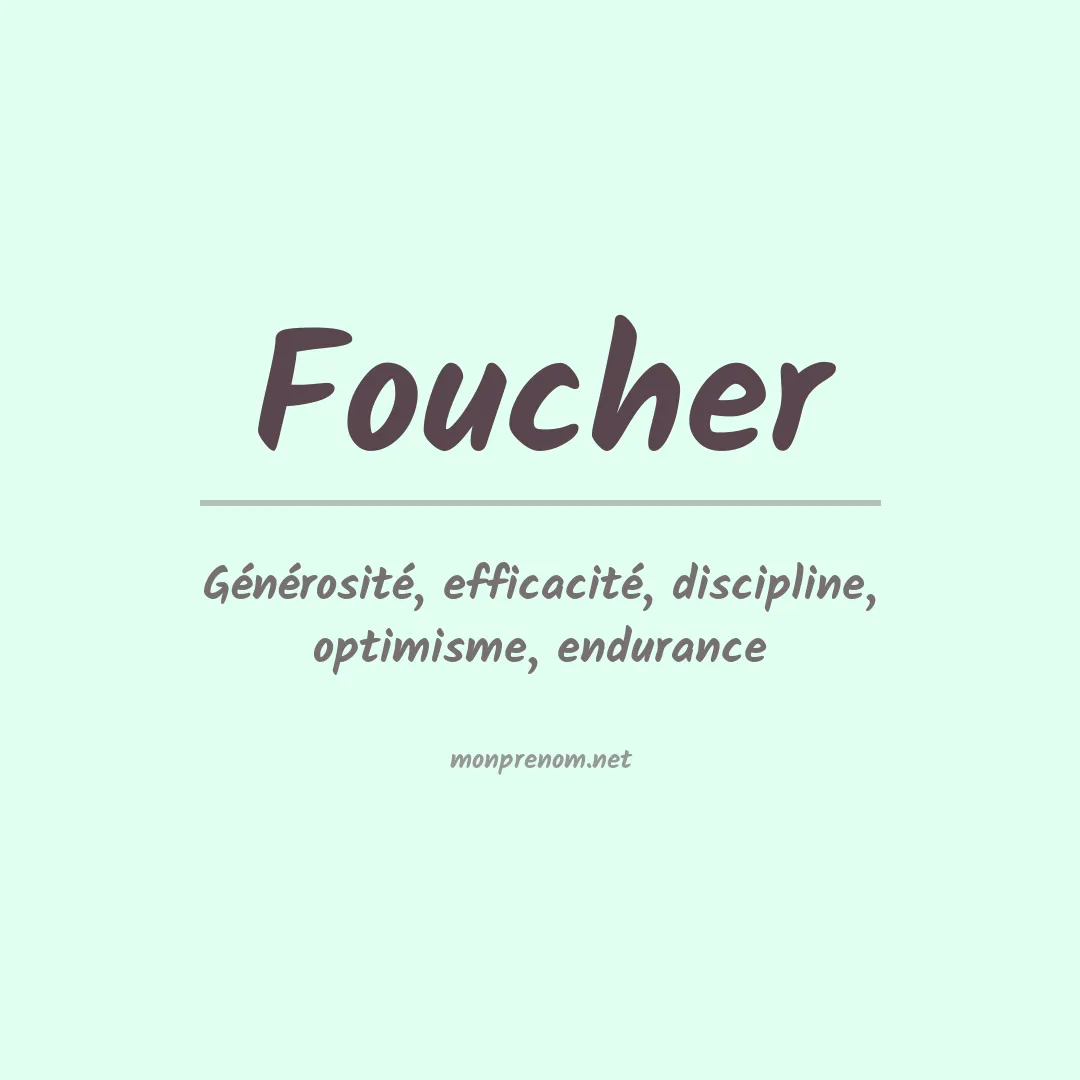 Prénom Foucher