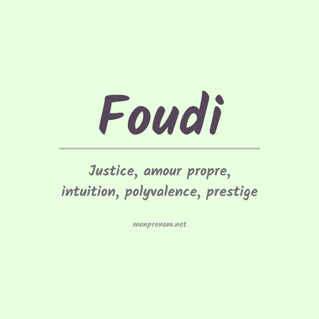 Signification du prénom Foudi