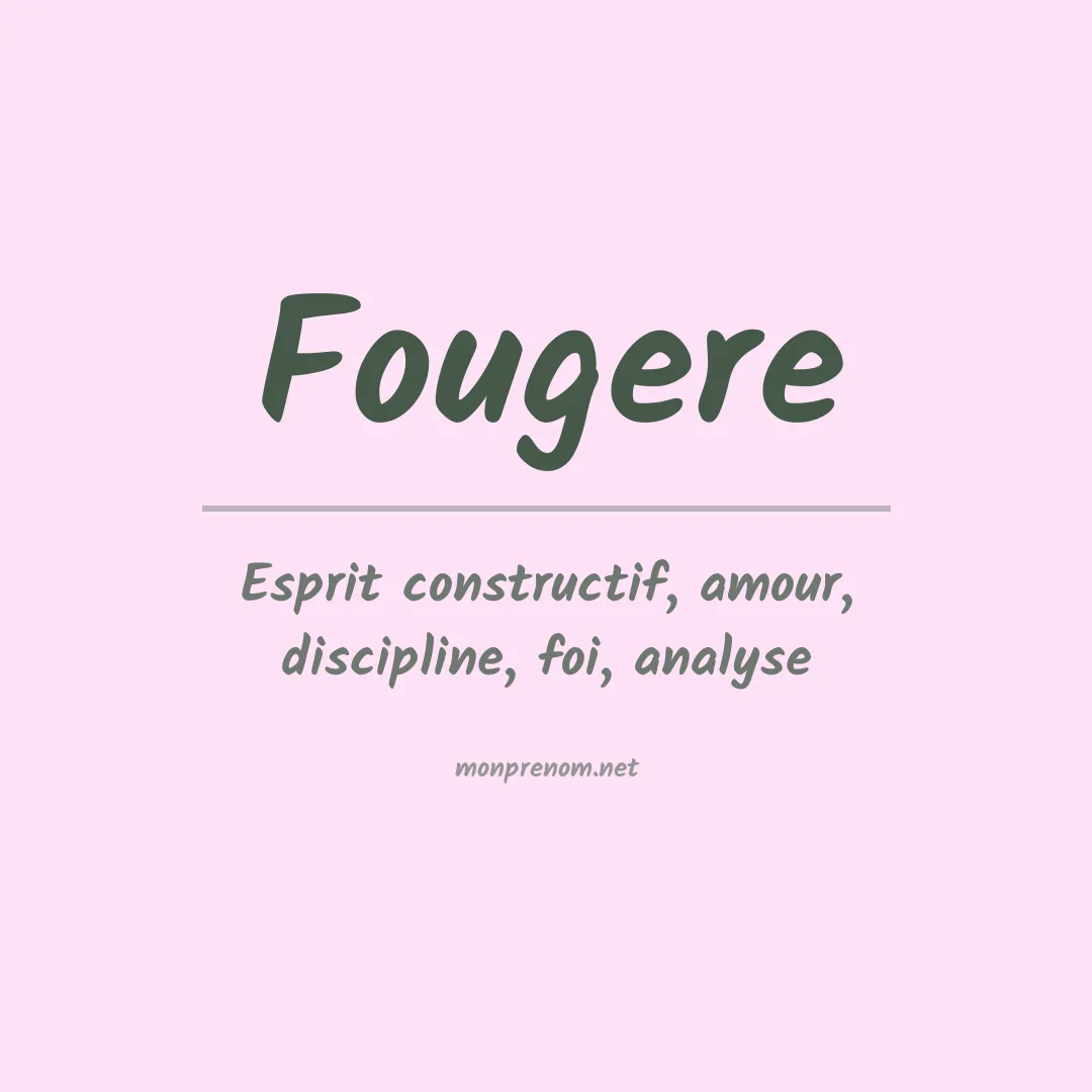 Prénom Fougere