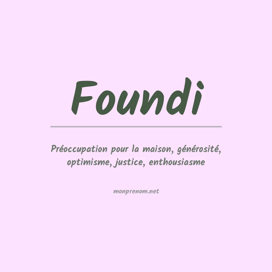 Prénom Foundi