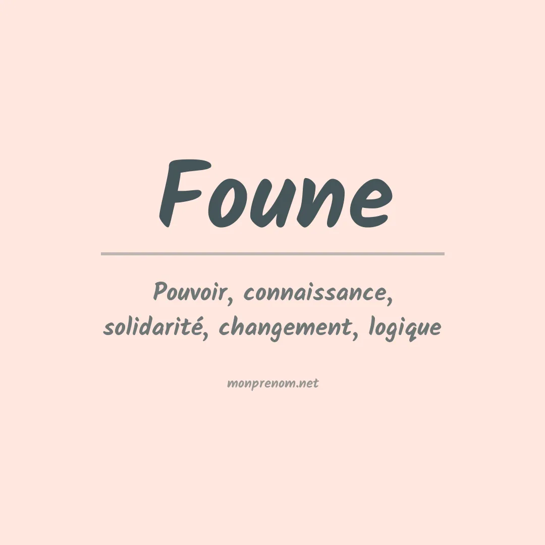 Prénom Foune