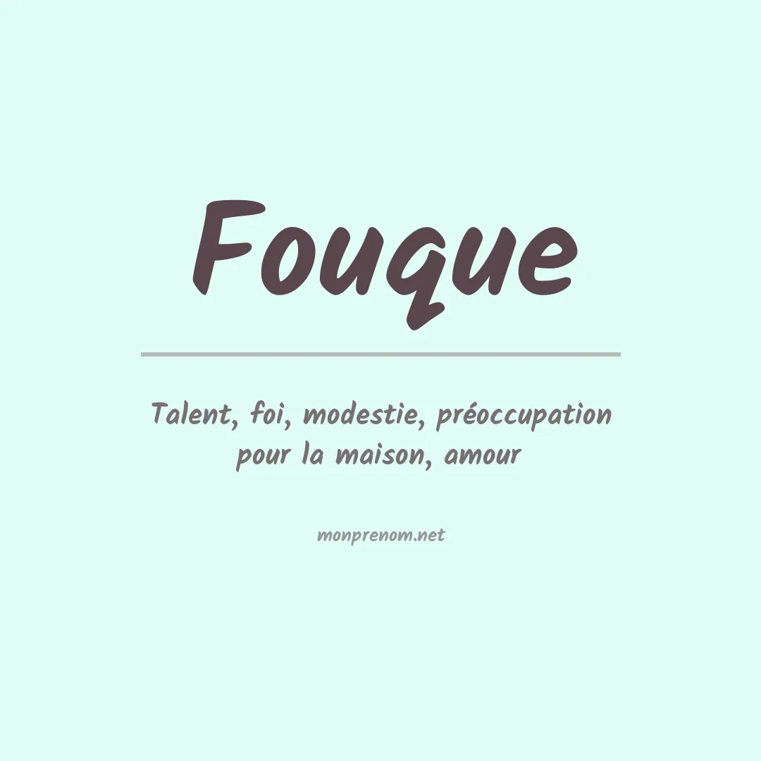 Signification du prénom Fouque