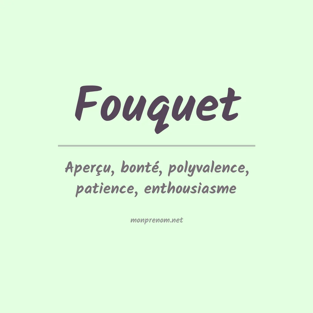 Prénom Fouquet