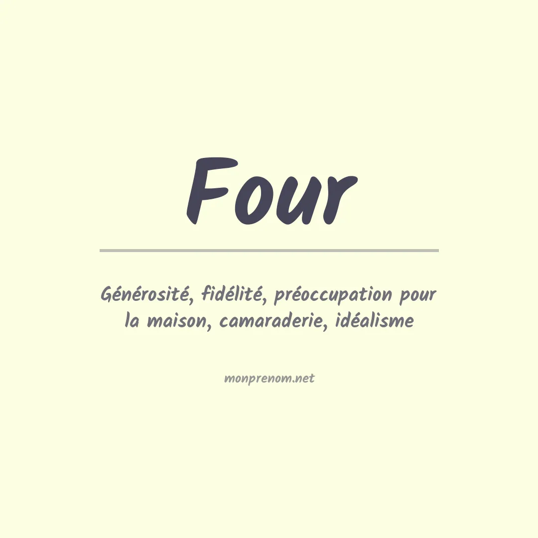 Signification du prénom Four