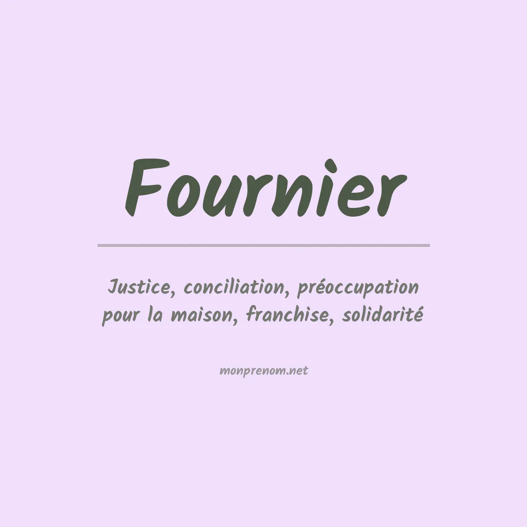 Prénom Fournier