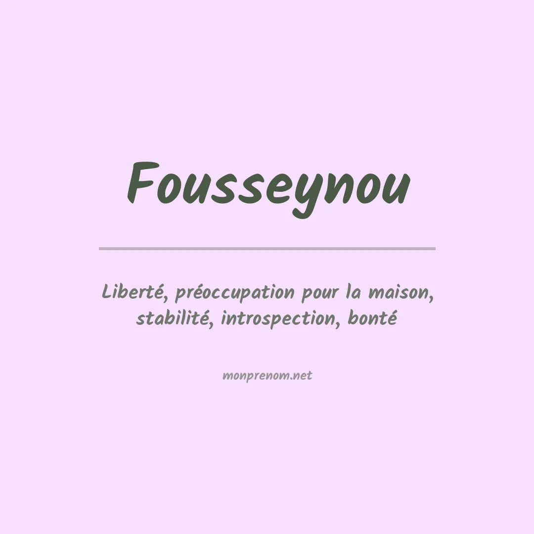 Prénom Fousseynou