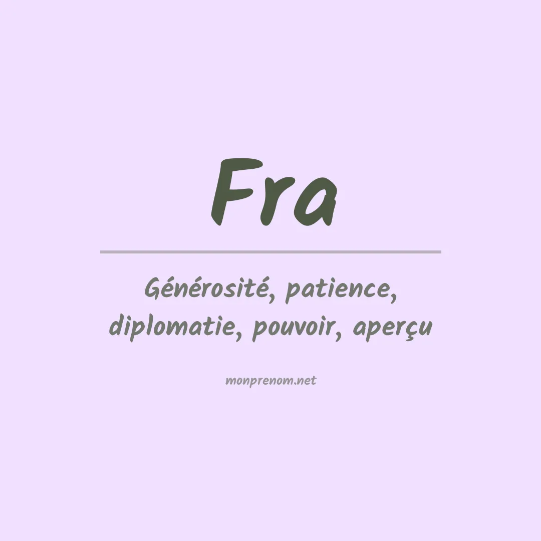 Prénom Fra