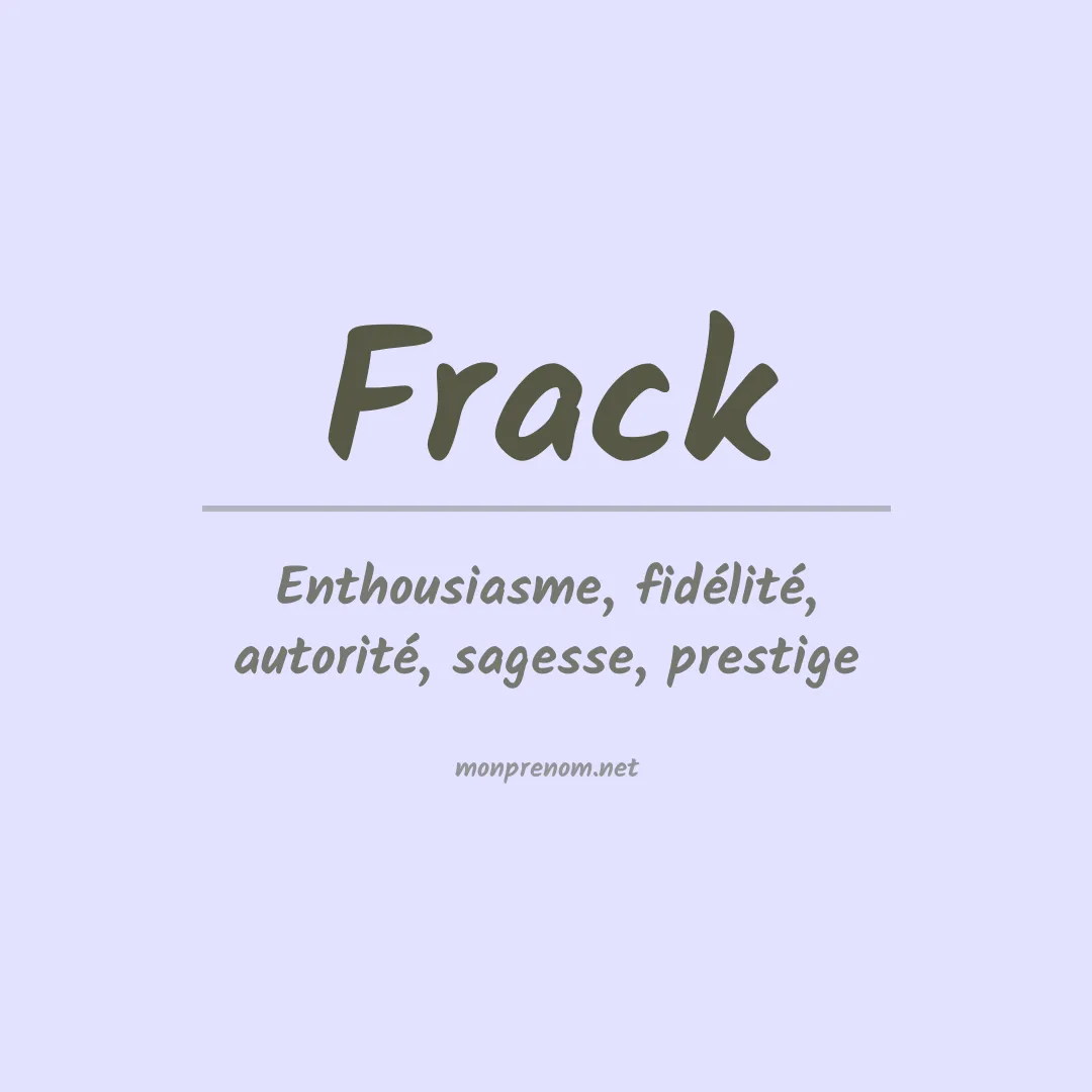 Prénom Frack