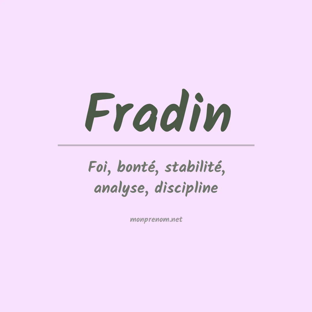 Prénom Fradin