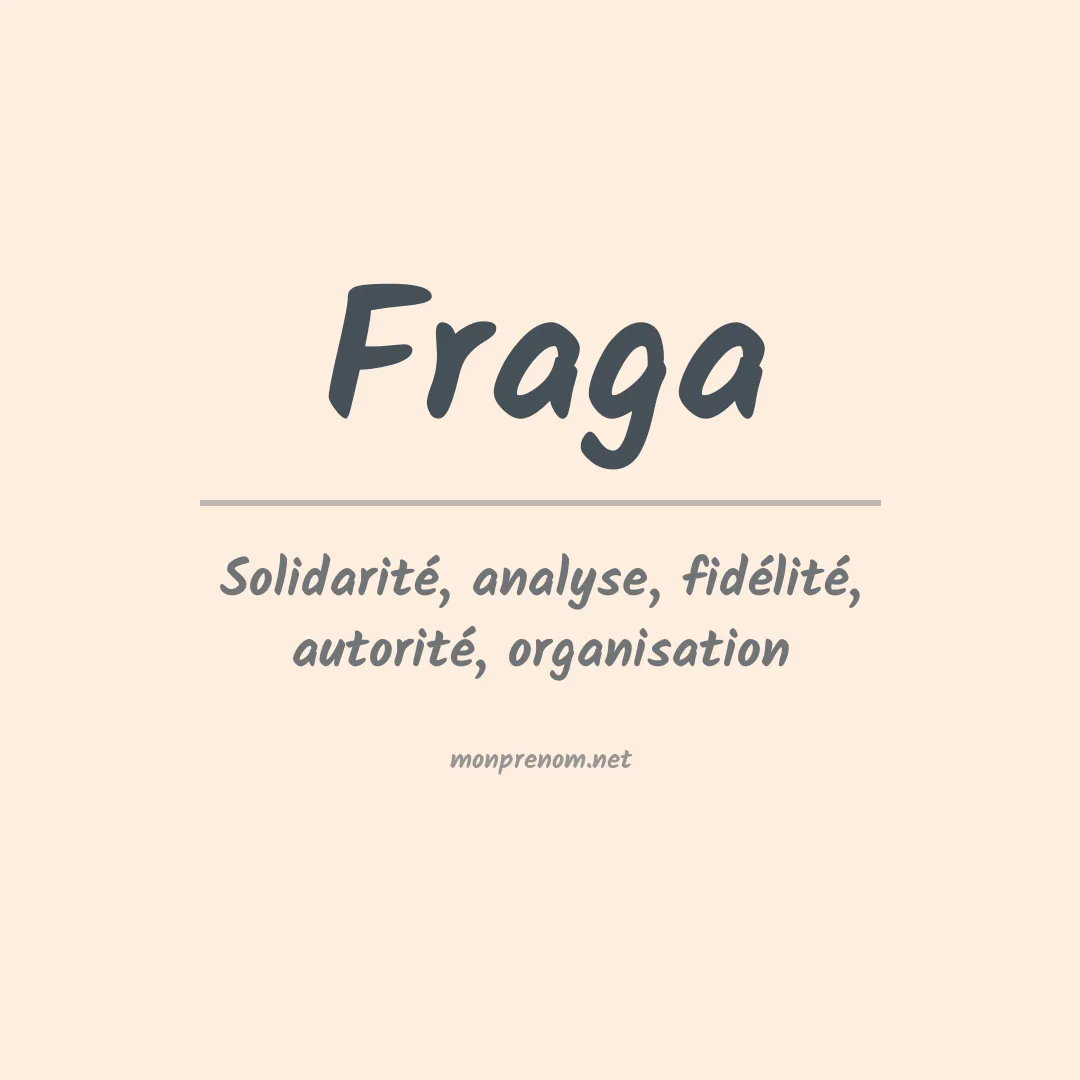 Prénom Fraga