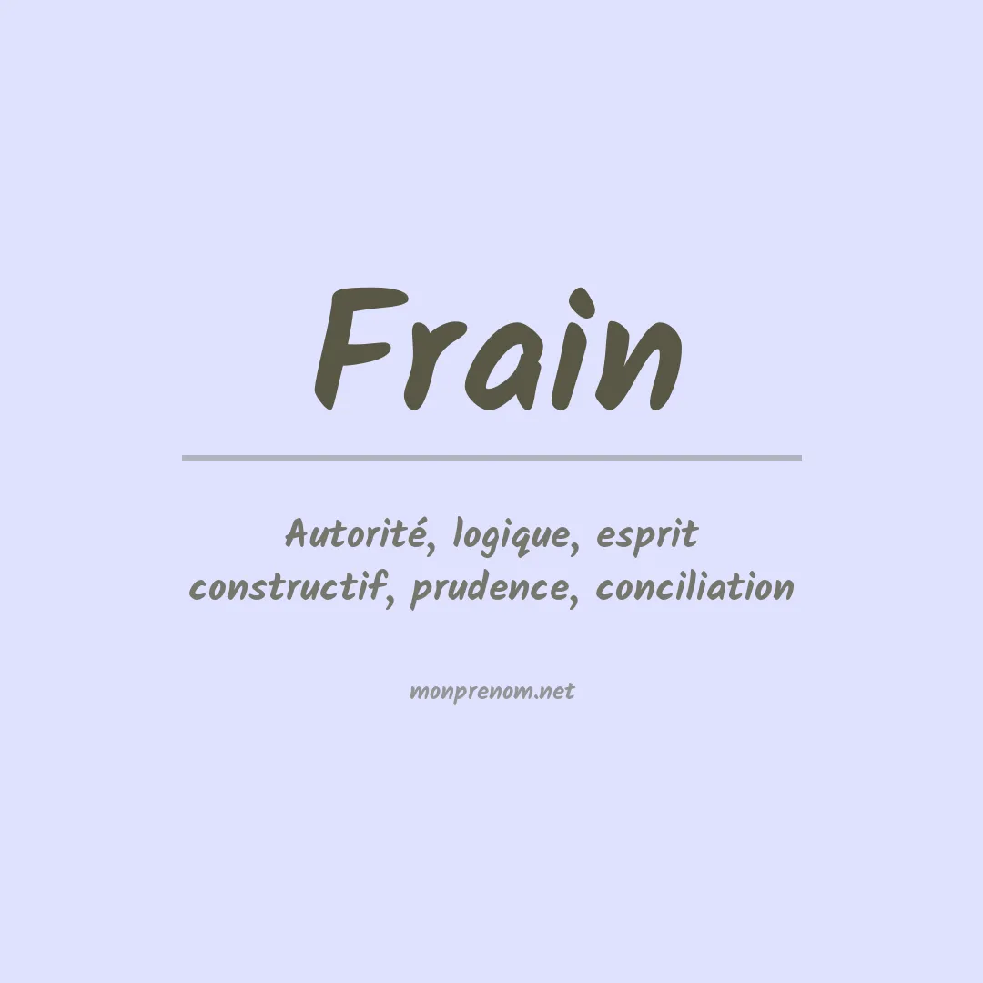 Prénom Frain
